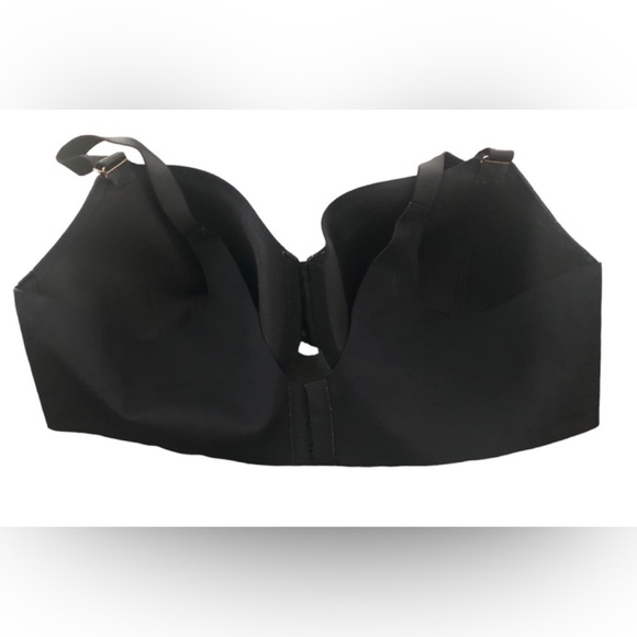 Soma Vanishing 360 Perfect Coverage Bra Lace Trim Size 42D Black Back Closure - Picture 4 of 6